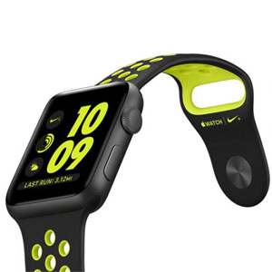 ساعت هوشمند اپل واچ 2 مدل Nike Plus 42mm Space Gray with Black/Volt Band