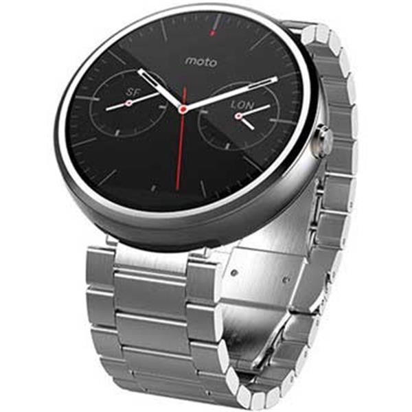 Motorola Moto 360 46mm Silver Metal Band