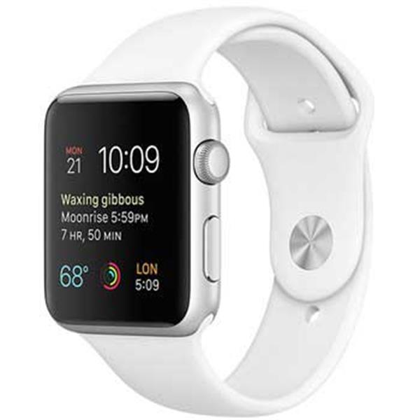 Apple Watch 2 42mm Silver Aluminum Case with White Sport Band