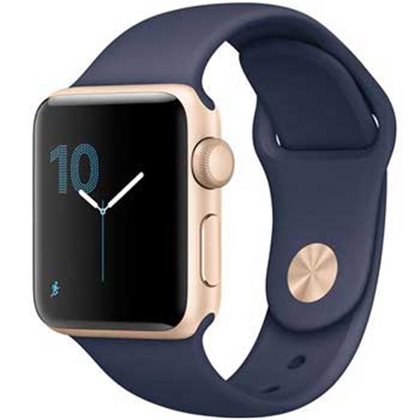 Apple Watch 2 38mm Gold Aluminum Case with Midnight Blue Sport Band