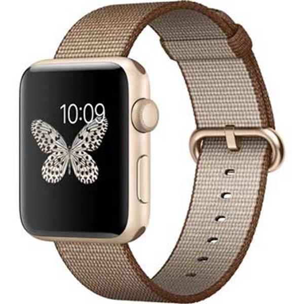 Apple Watch 2 42mm Gold Aluminum Case with Coffe Caramel Band