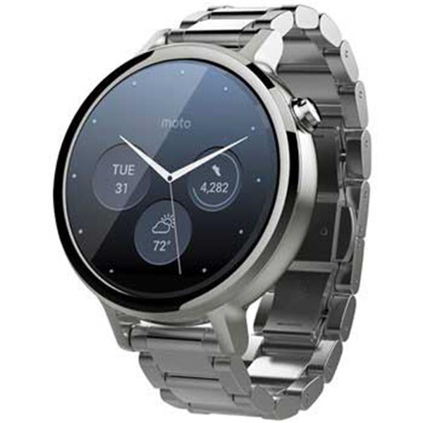 Motorola Moto 360 42mm (2nd gen) With Silver Metal Band SmartWatch For Women