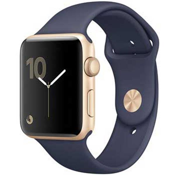 Apple Watch 2 42mm Gold Aluminum Case with Midnight Blue Sport Band