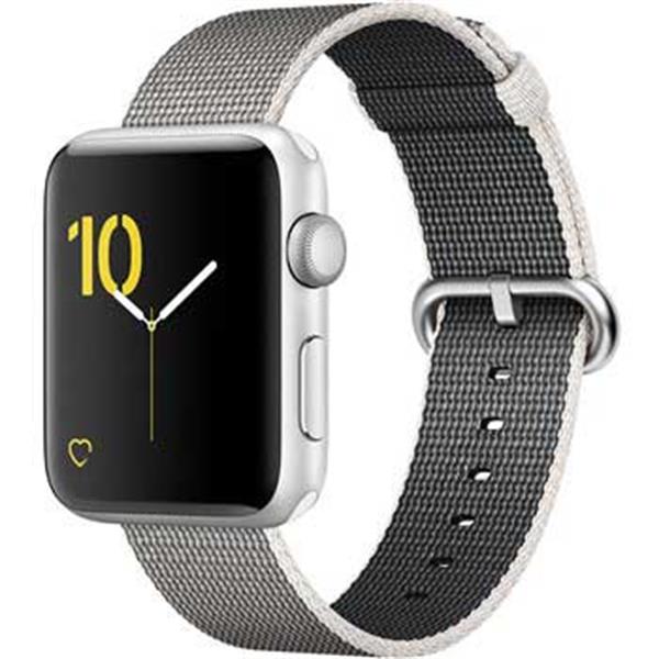 Apple Watch 2 42mm Silver Aluminum Case with Pearl Woven Nylon