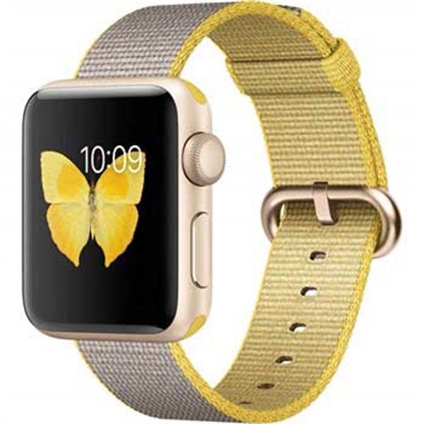 Apple Watch 2 38mm Gold Aluminum with Yellow Gray Nylon Band