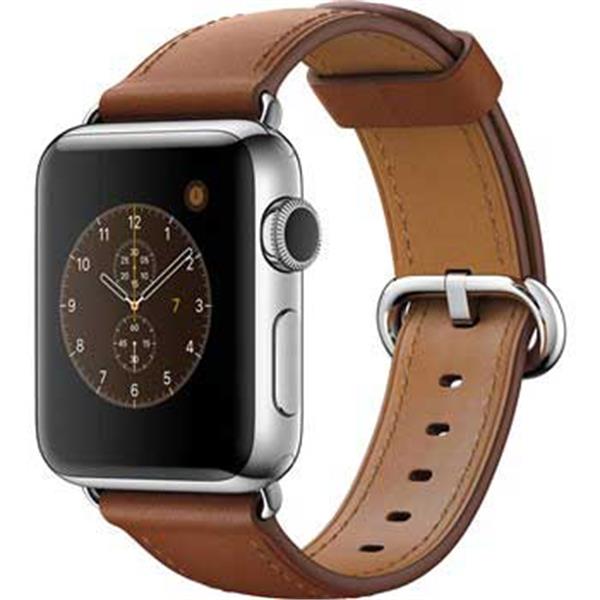 Apple Watch 2 42mm Steel Case with Saddle Brown Classic Buckle